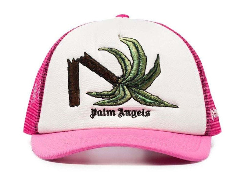 Palm Angels Broken Palm Trucker Hat Pink/White/Green