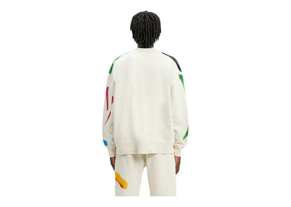Palm Angels Brush Strokes Sweatshirt Off White/Black