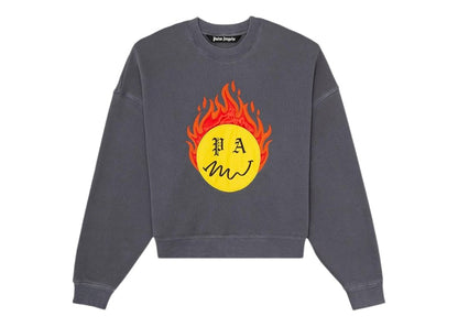Palm Angels Burning Head Crewneck Black