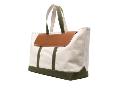 Palm Angels  Cabas Bag White/Green/Brown