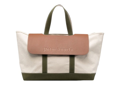 Palm Angels  Cabas Bag White/Green/Brown