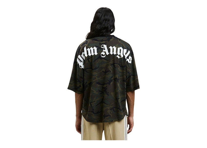 Palm Angels Camo Classic Logo Over T-Shirt Military/Black