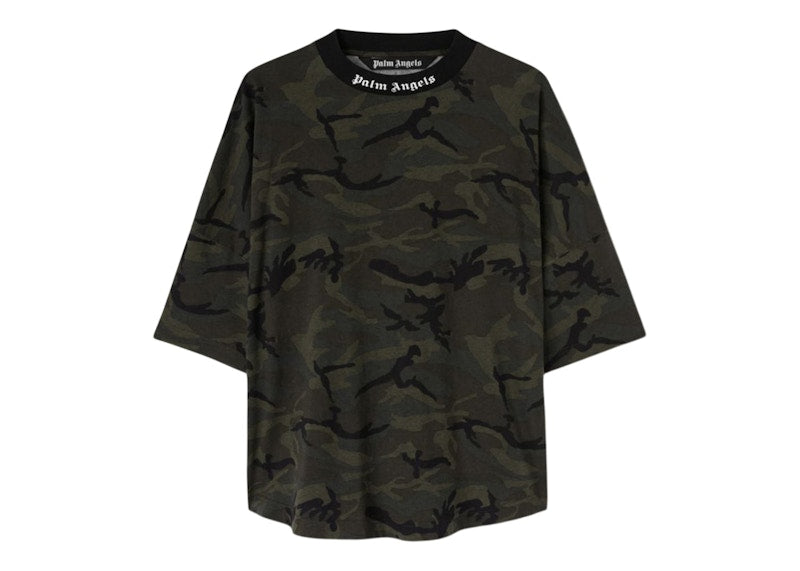 Palm Angels Camo Classic Logo Over T-Shirt Military/Black