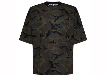 Palm Angels Camo Classic Logo Over T-shirt Khaki