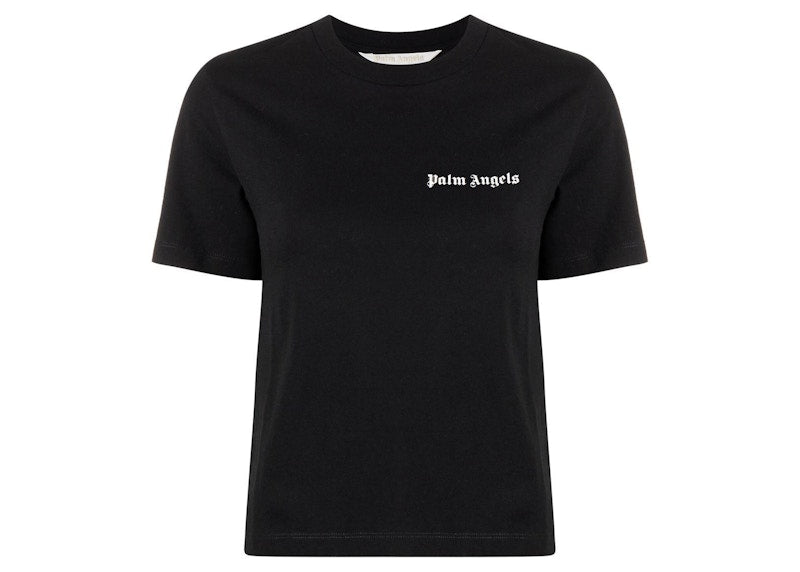 Palm Angels Chest Logo Print Detail T-Shirt Black