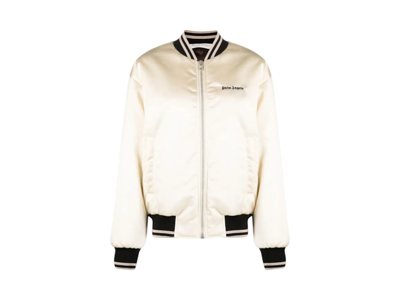 Palm Angels Classic Logo Bomber Jacket White