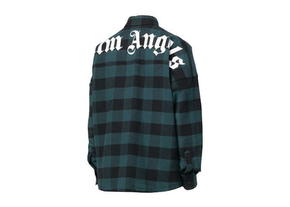 Palm Angels Classic Logo Overshirt Green/White