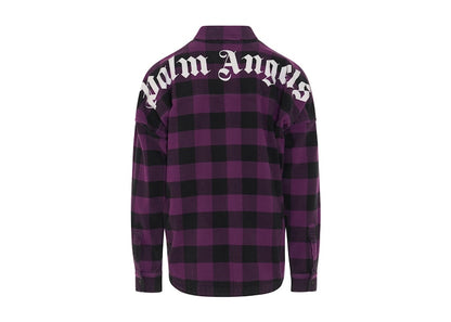 Palm Angels Classic Logo Overshirt Purple/White
