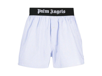 Palm Angels Classic Logo Striped Boxer Light Blue