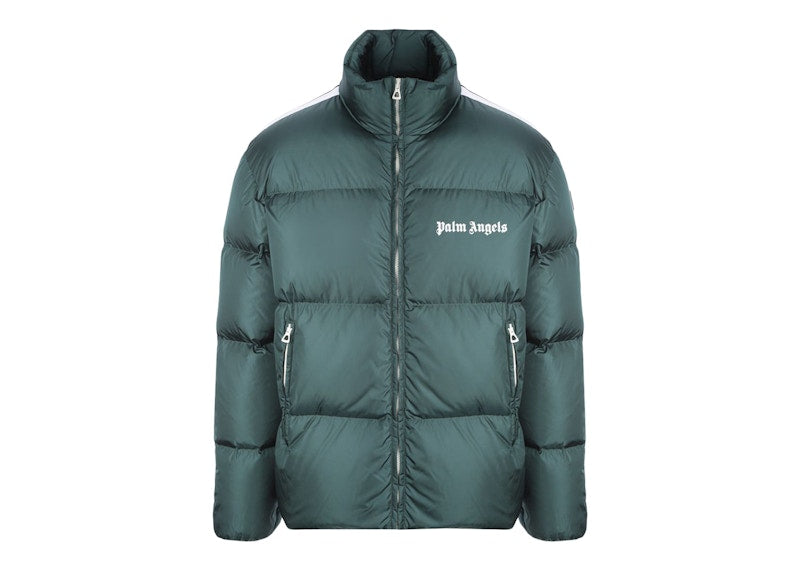 Palm Angels Classic Track Down Jacket Green/White
