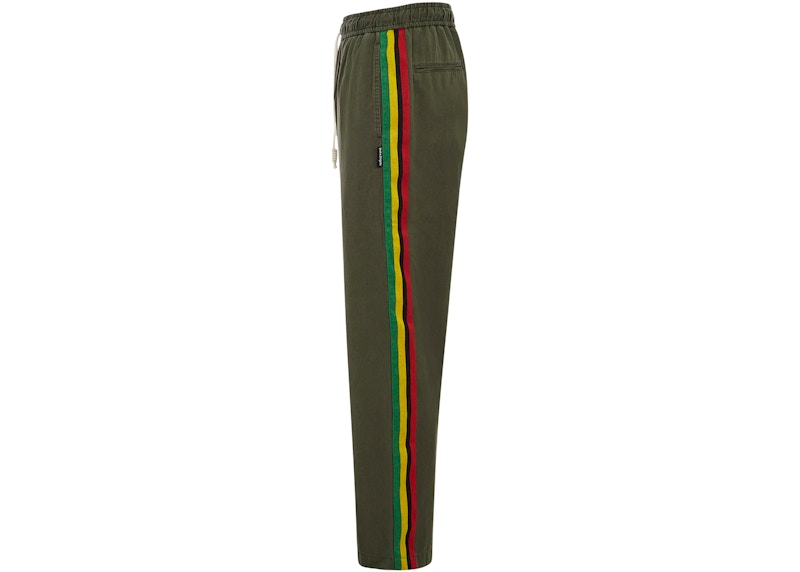 Palm Angels Exodus Side Stripe Track Pants Military Green