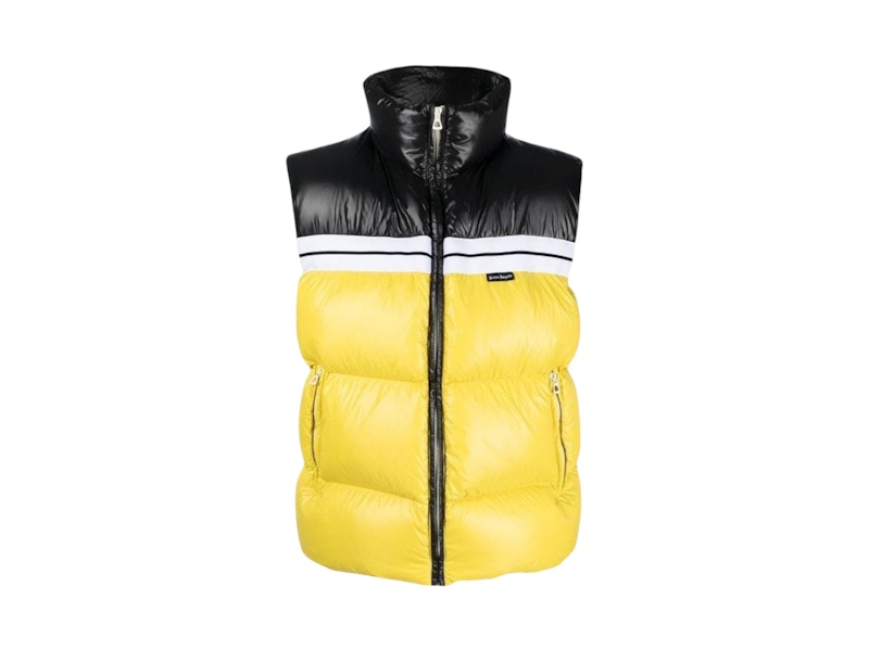 Palm Angels Classic Track Puffed Vest Vest Black/Yellow