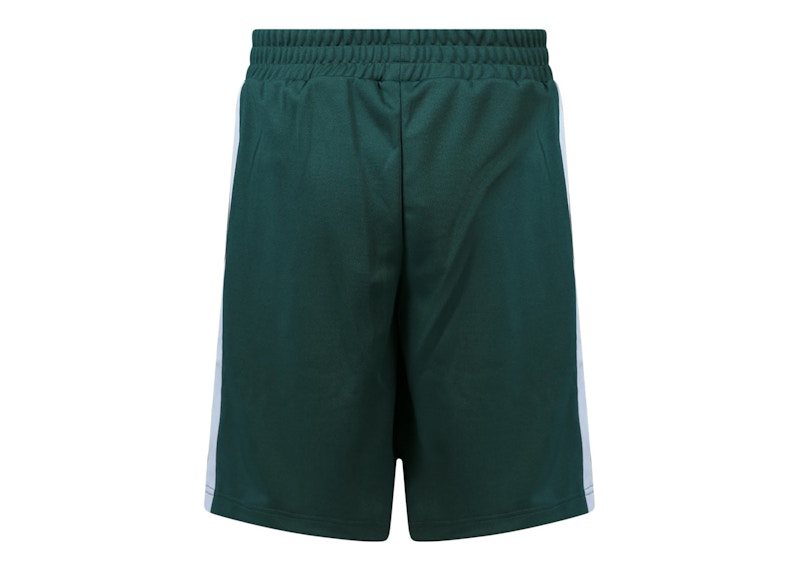 Palm Angels Classic Track Shorts Forest Green/White