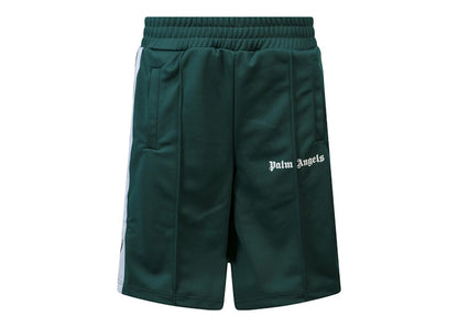 Palm Angels Classic Track Shorts Forest Green/White