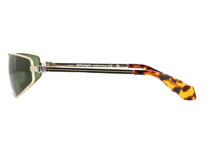 Palm Angels Clavey Gold Sunglasses Gold Green (PERI059S24MET0017655)