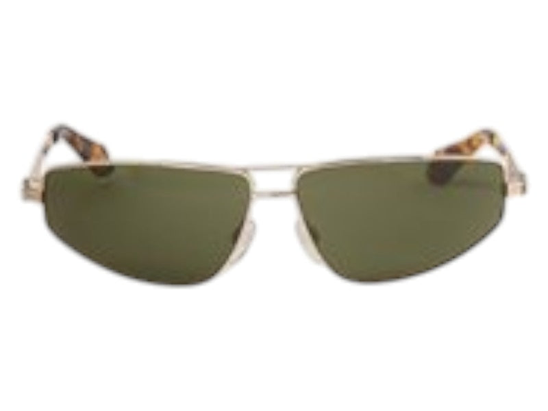 Palm Angels Clavey Gold Sunglasses Gold Green (PERI059S24MET0017655)