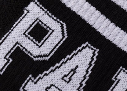 Palm Angels College Socks Black/White