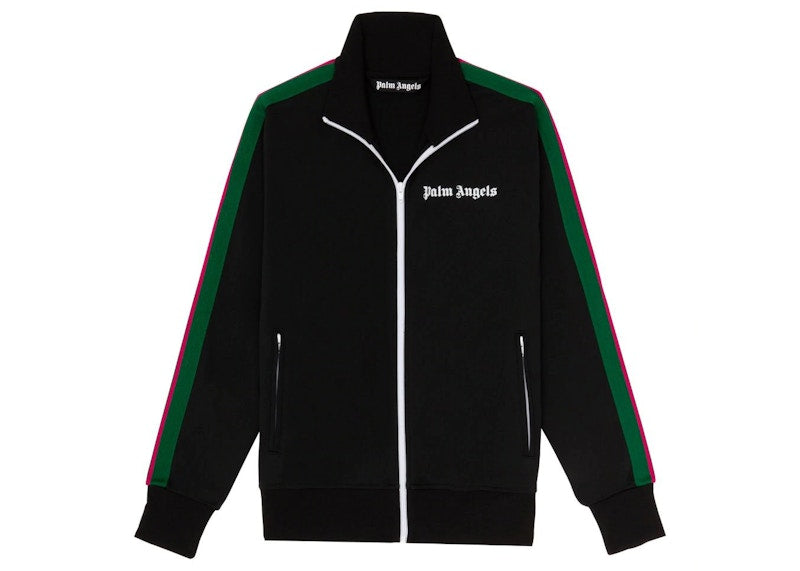 Palm Angels College Zip Up Track Jacket Black/Green