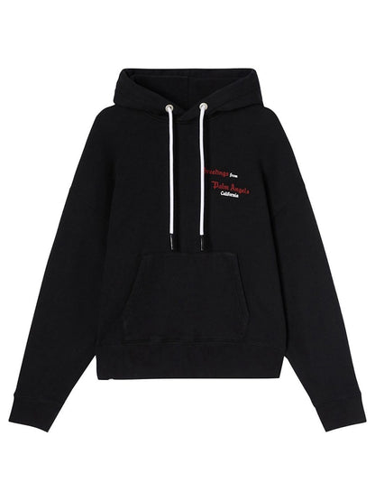 Palm Angels Coral Print Hoodie Black/Red
