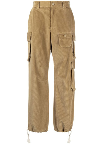 Palm Angels Corduroy Cargo Pants Brown Black