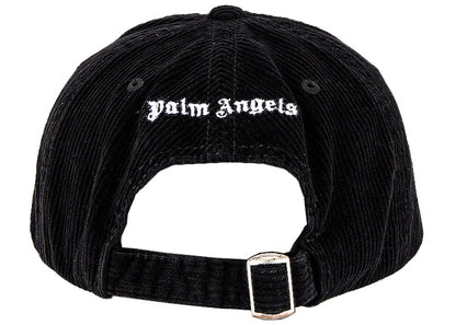 Palm Angels Corduroy Embroidered Logo Cap Black