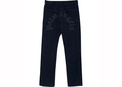 Palm Angels Corduroy Logo Regular 5 Pocket Pants Black