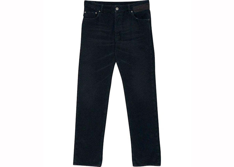 Palm Angels Corduroy Logo Regular 5 Pocket Pants Black
