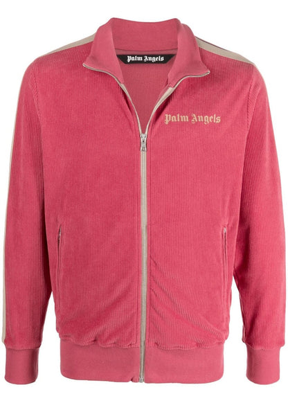 Palm Angels Corduroy Track Jacket Pink Beige