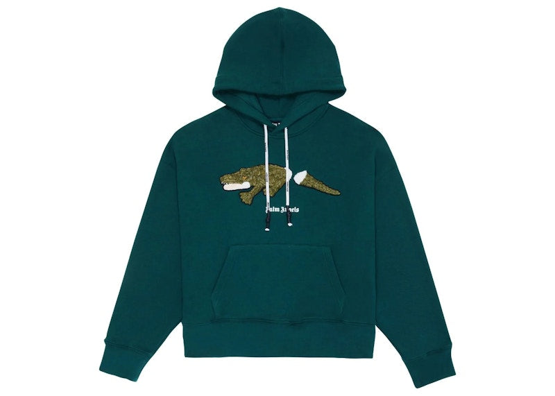 Palm Angels Crocodile Hoodie Green