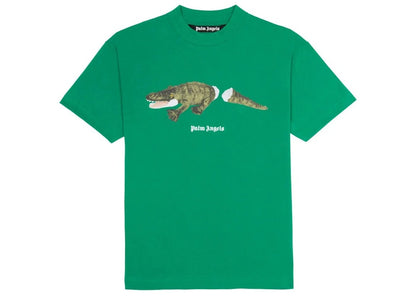 Palm Angels Crocodile Print T-shirt Forest Green