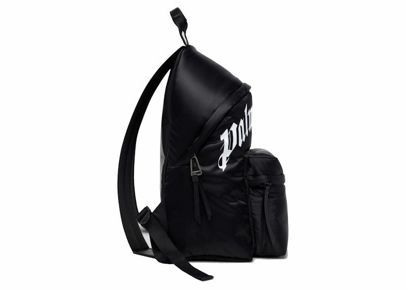 Palm Angels Curved Logo Backpack Black