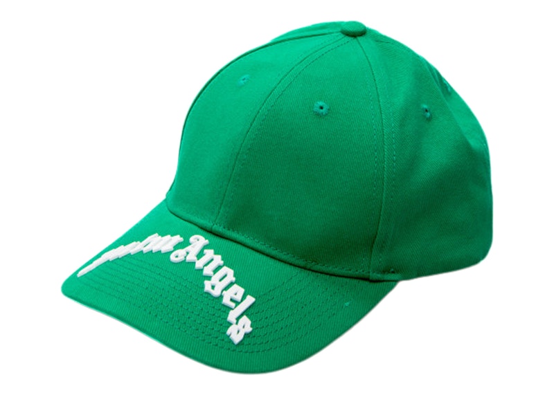 Palm Angels Curved Logo Baseball Cap Green