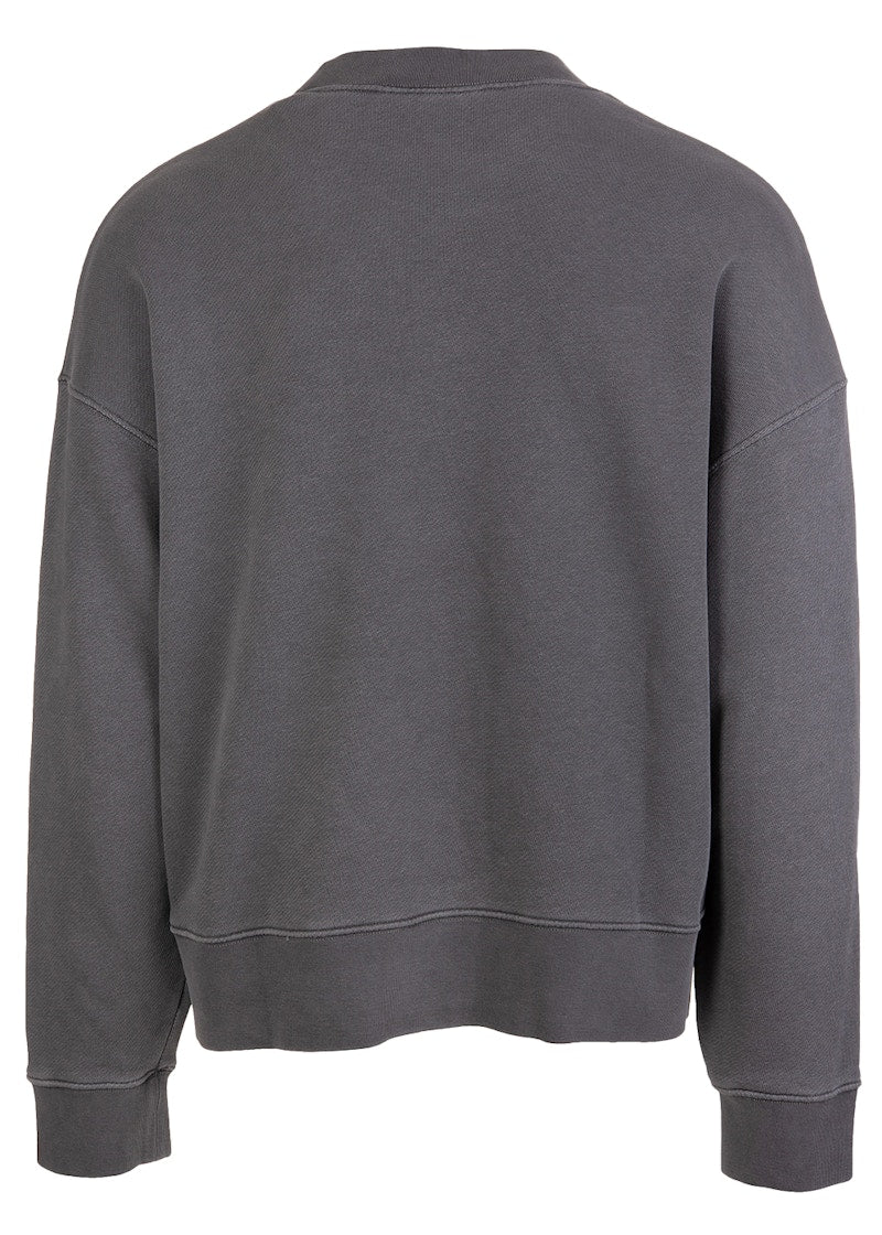 Palm Angels Curved Logo Crewneck Black/White