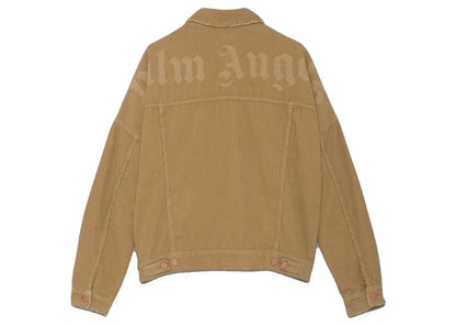 Palm Angels Curved Logo Jacket Beige