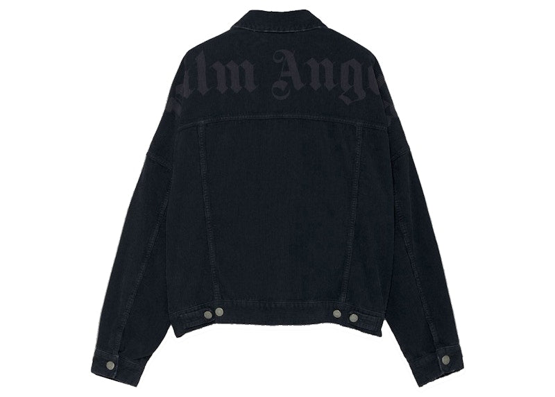 Palm Angels Curved Logo Jacket Black