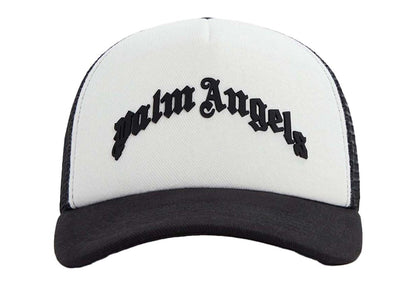 Palm Angels Curved Logo Mesh Cap Black