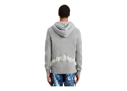 Palm Angels Curved Logo Sweater Grey/White