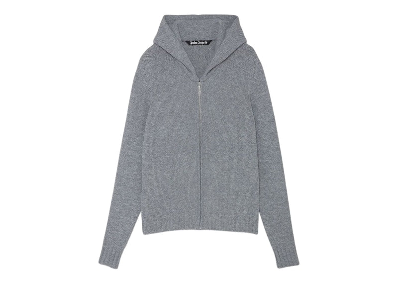 Palm Angels Curved Logo Sweater Grey/White