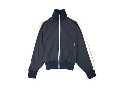 Palm Angels Curved Logo Track Jacket Navy Blue/White