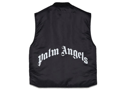 Palm Angels Curved Logo Vest Black