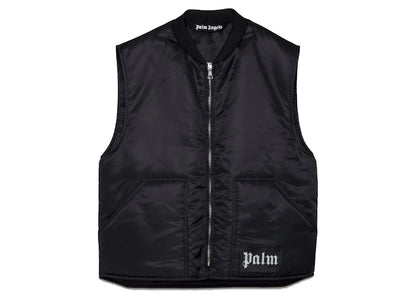 Palm Angels Curved Logo Vest Black