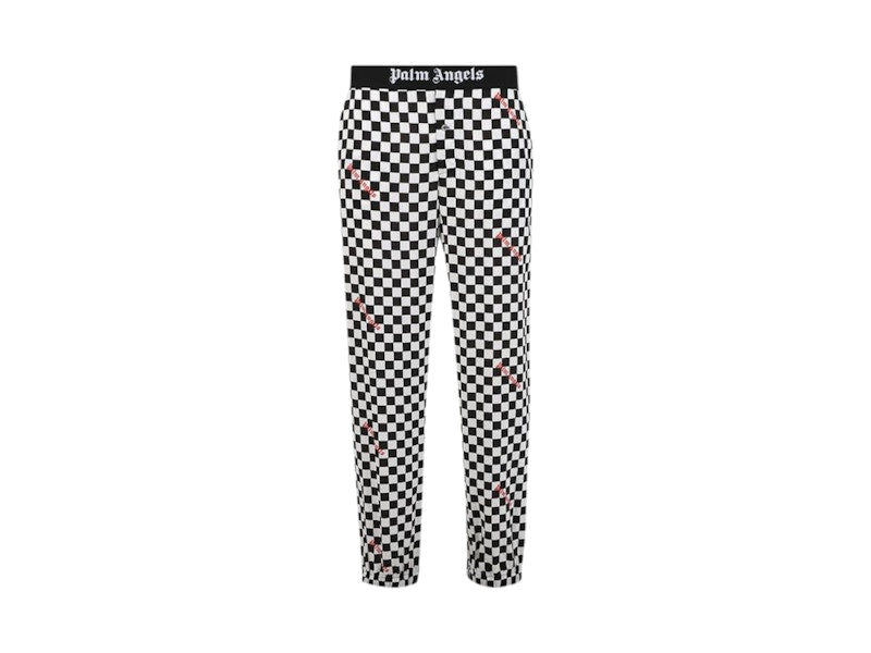 Palm Angels Damier Print Pants Black/White