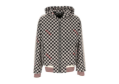 Palm Angels Damier Puffed Hooded Jacket Black/Red
