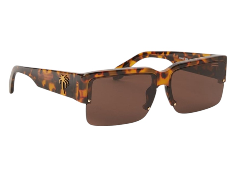 Palm Angels Drain Sunglasses Havana Brown (PERI053S24PLA0016064)