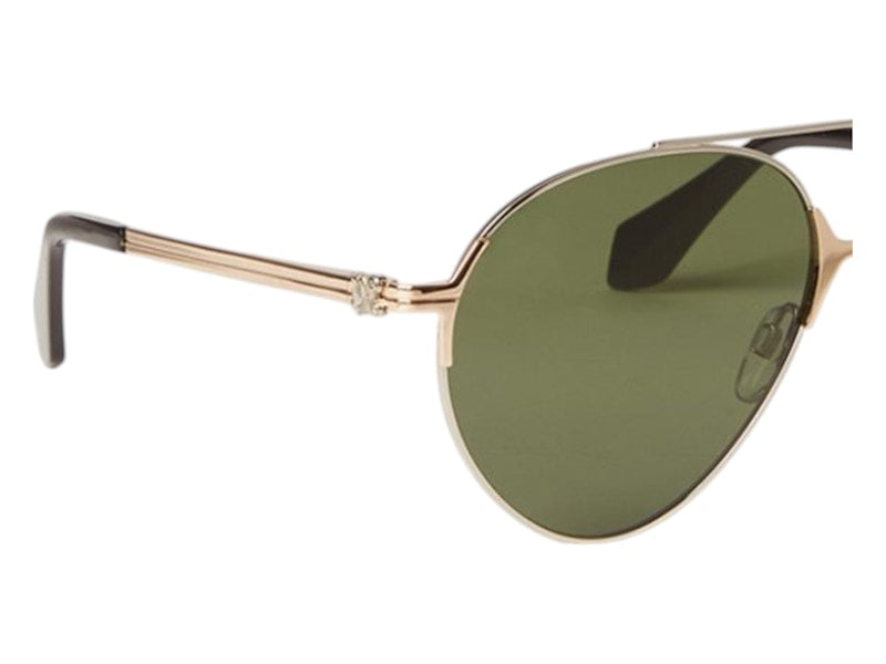 Palm Angels Elkton Gold Sunglasses Gold Green (PERI060S24MET0017655)