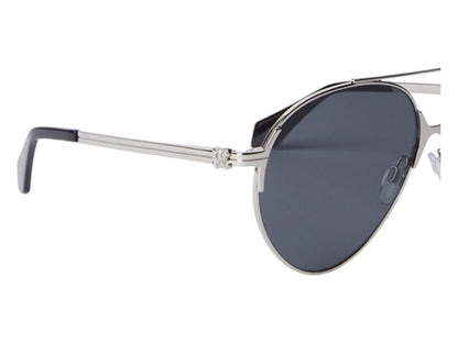 Palm Angels Elkton Silver Sunglasses Silver Dark Grey (PERI060S24MET0017207)