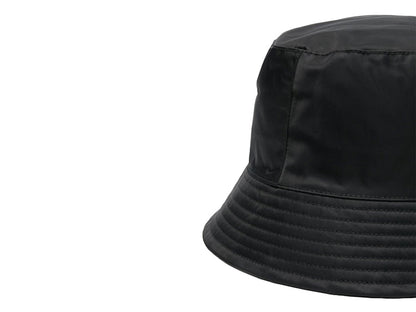 Palm Angels Embroidered Gothic Intarsia Logo Bucket Hat Black/White