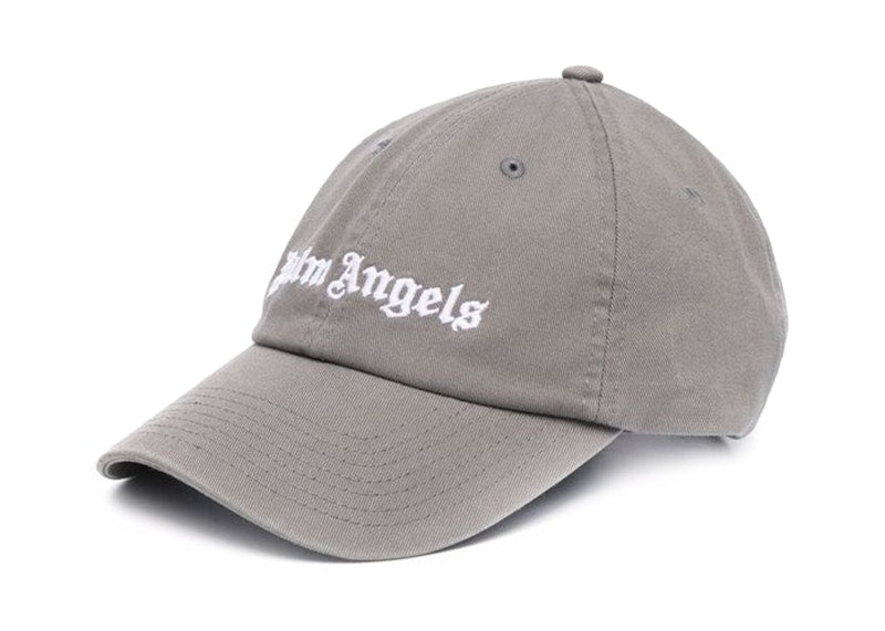 Palm Angels Embroidered Logo Cap Gray White