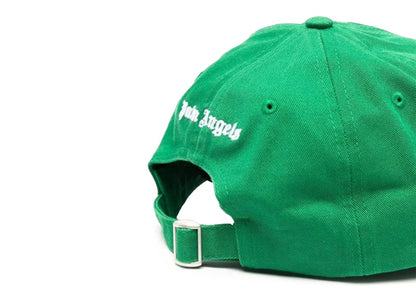 Palm Angels Embroidered Logo Cap Green White