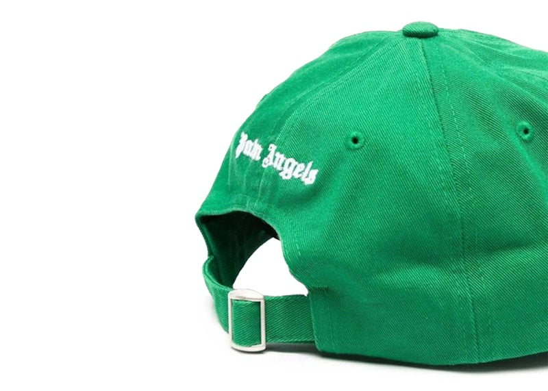 Palm Angels Embroidered Logo Cap Green White
